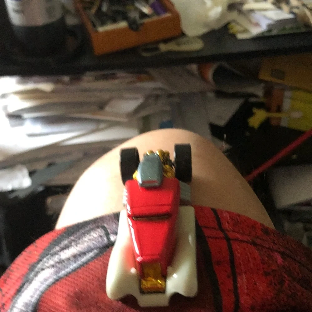 Red and White Toy Race Car